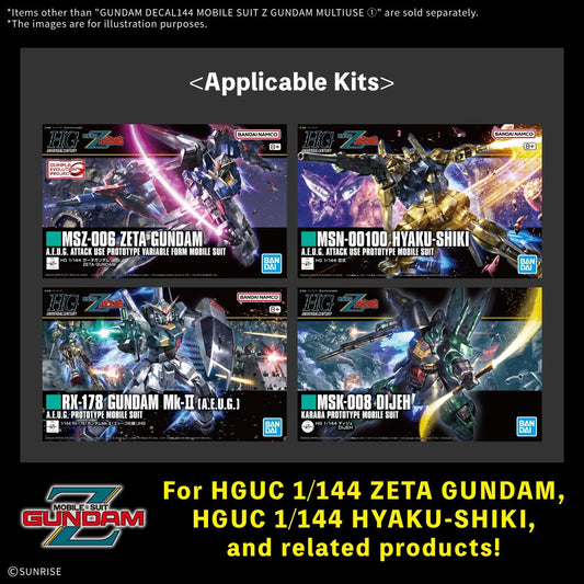 Gundam Decal144 Mobile Suit Z Gundam Multiuse 1