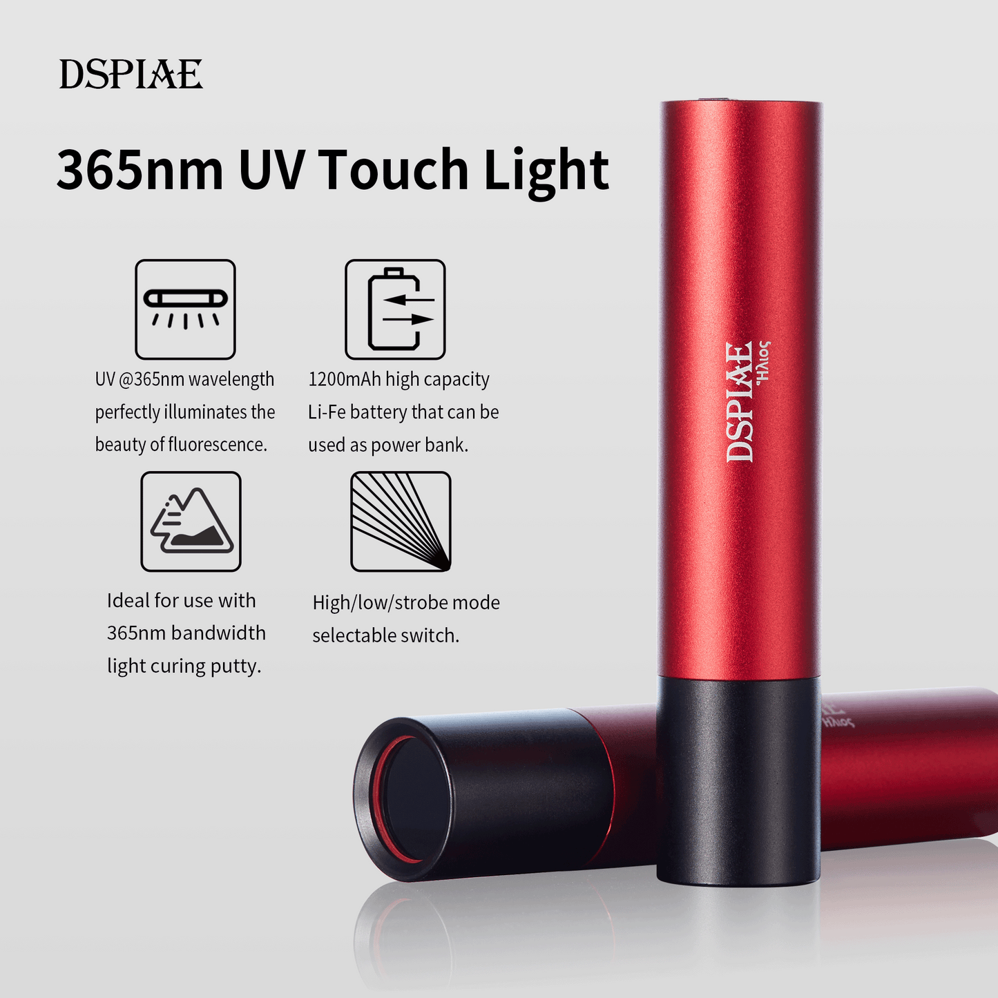 DSPIAE UV-T Purple UV Flashlight
