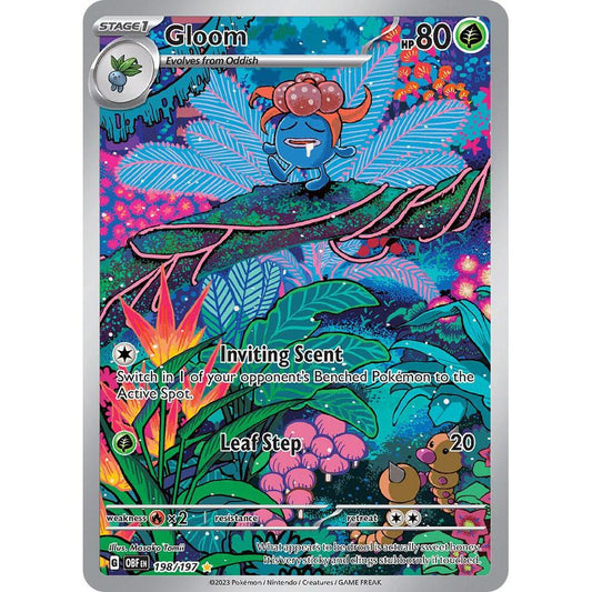 Gloom 198/197 Obsidian Flames Illustration Rare Pokemon Card