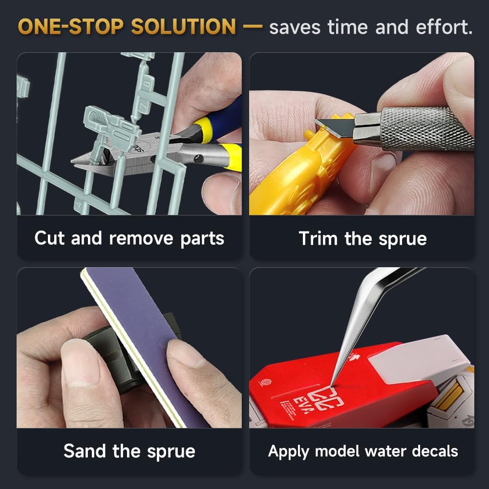 STEDI Model Assembly Tools Professional 14PCS Hobby Craft Tool Kit for Gundam & Plastic Models