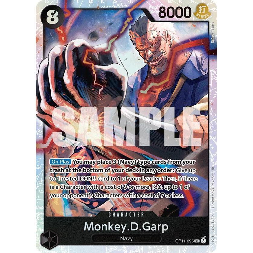 Monkey.D.Carp SR OP11-095 English One Piece Card A Fist of Divine Speed - NM