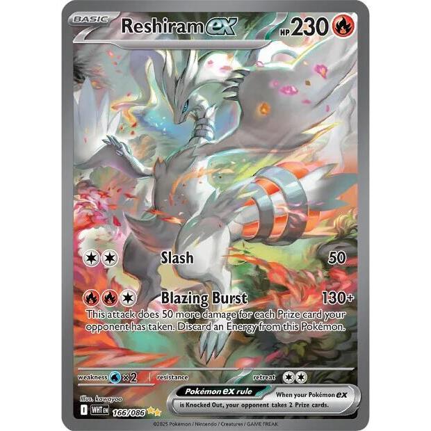 Reshiram ex - 166/086 - Special Illustration Rare - White Flare