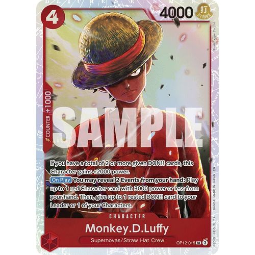 Monkey.D.Luffy OP12- 015 SR - Legacy of the Master - One piece TCG English