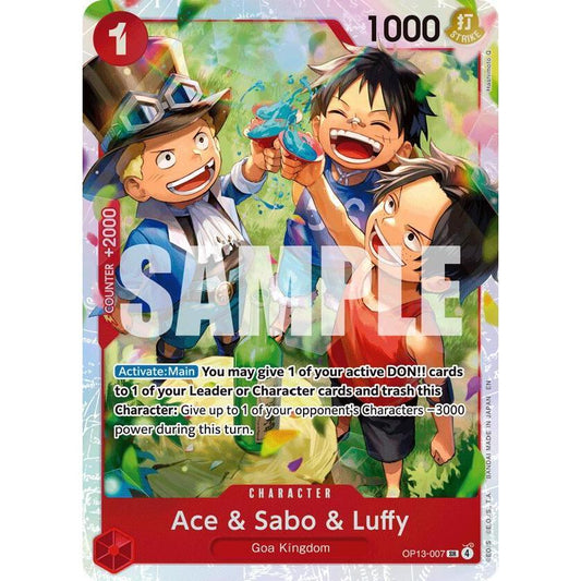 Ace & Sabo & Luffy OP13-007 SR - Carry On His Will - One Piece TCG English