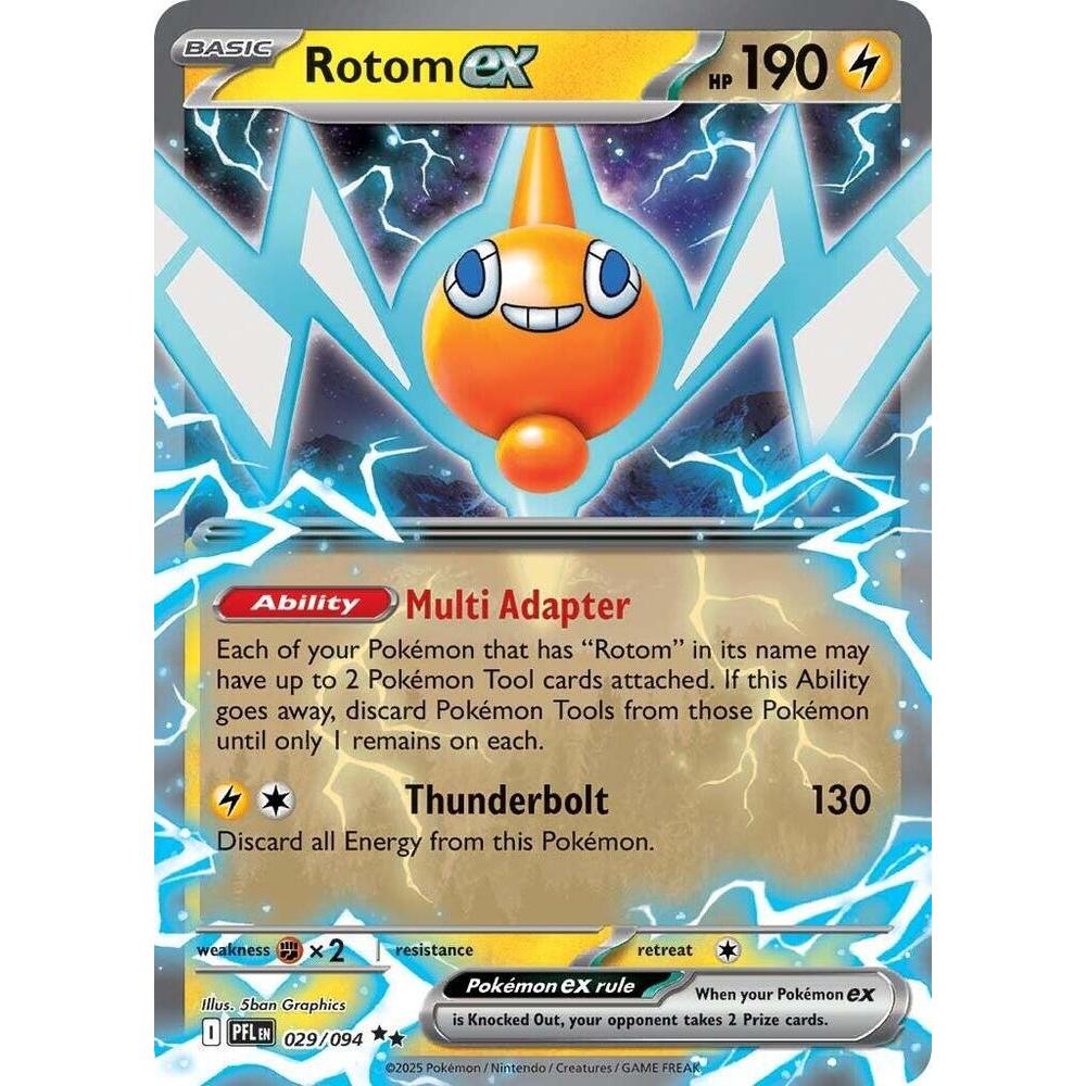 Rotom ex - 029/094 - Ultra Rare - Phantasmal Flames - NM - Pokemon Card