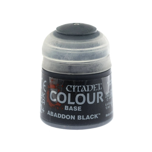 Warhammer Citadel Colour Abaddon Black Base Paint (12ml)