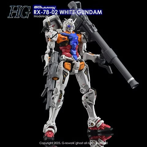 G-rework CUSTOM DECAL [HG] [GQX] WHITE GUNDAM
