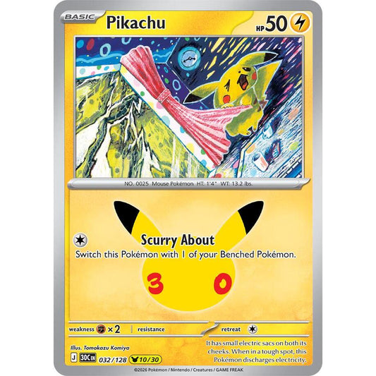 Pikachu - 032/128 Pikachu Rare