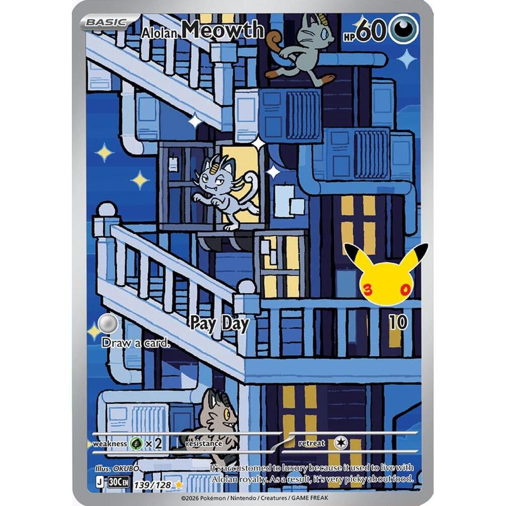 Alolan Meowth - 139/128 Illustration Rare