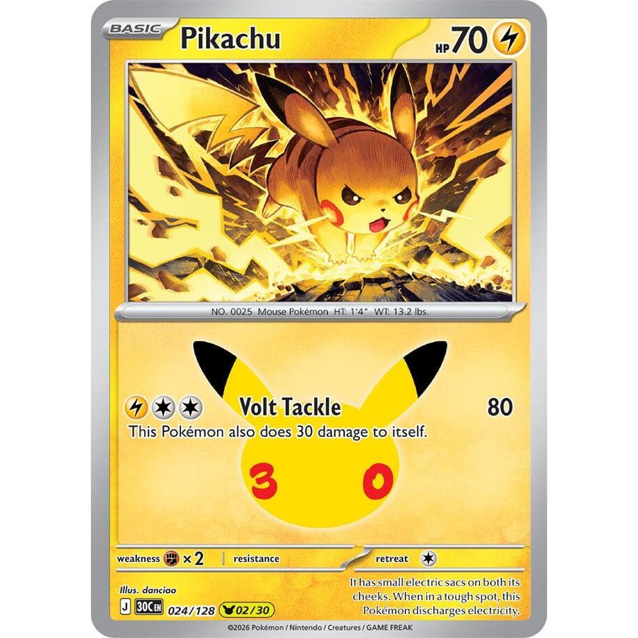Pikachu - 024/128 Pikachu Rare ME:30th Anniversary