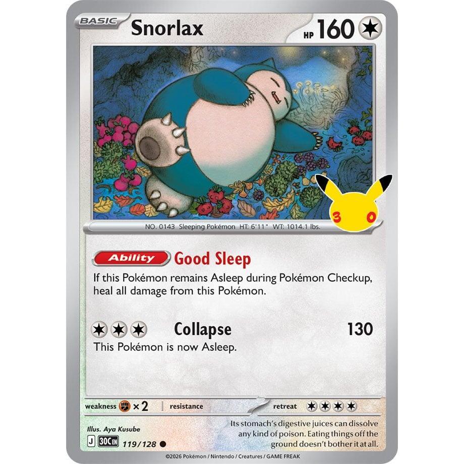Snorlax - 119/128 Common ME:30th Anniversary