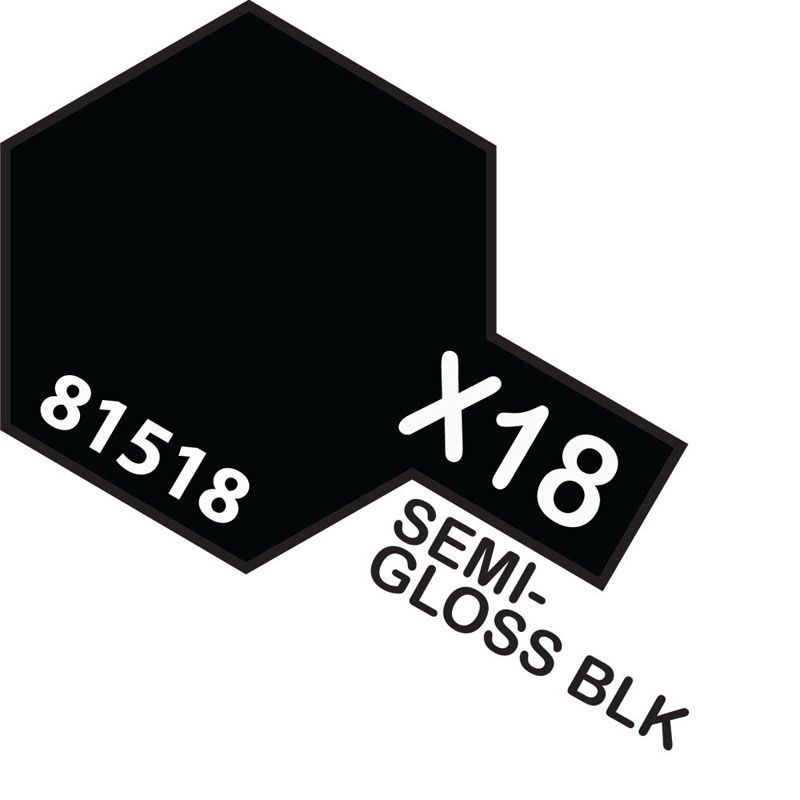 TAMIYA ACRYLIC MINI X-18 SEMI GLOSS BLACK