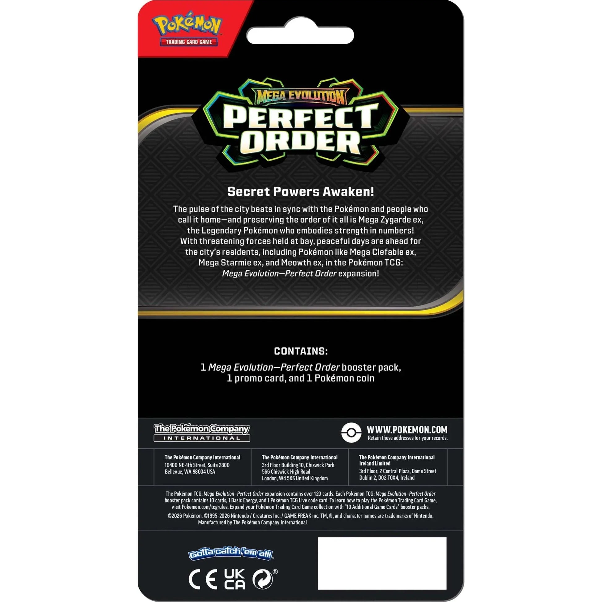  Pokemon TCG Mega Evolutions 3 Perfect Order Checklane Blister