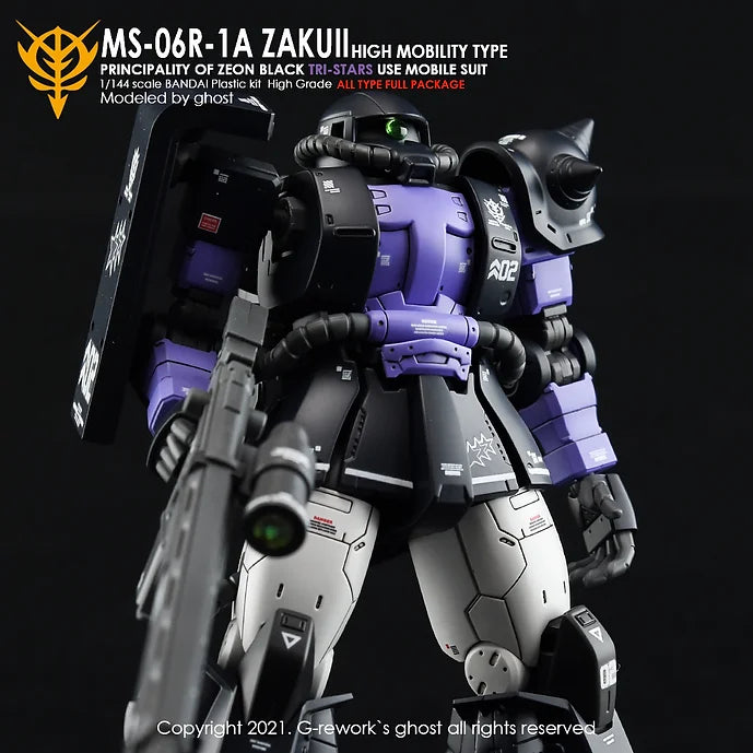 [HG] ORIGIN MS-06R-1A JAKUII ( BLACK TRI-STARS FULL SET)