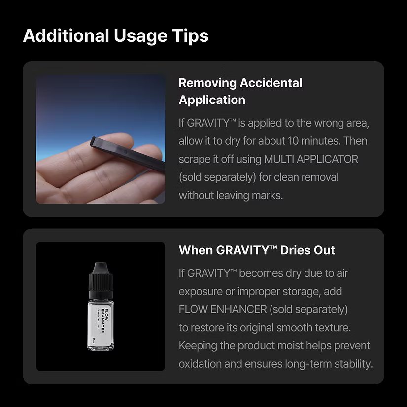 GRAVITY APPLICATOR SET
