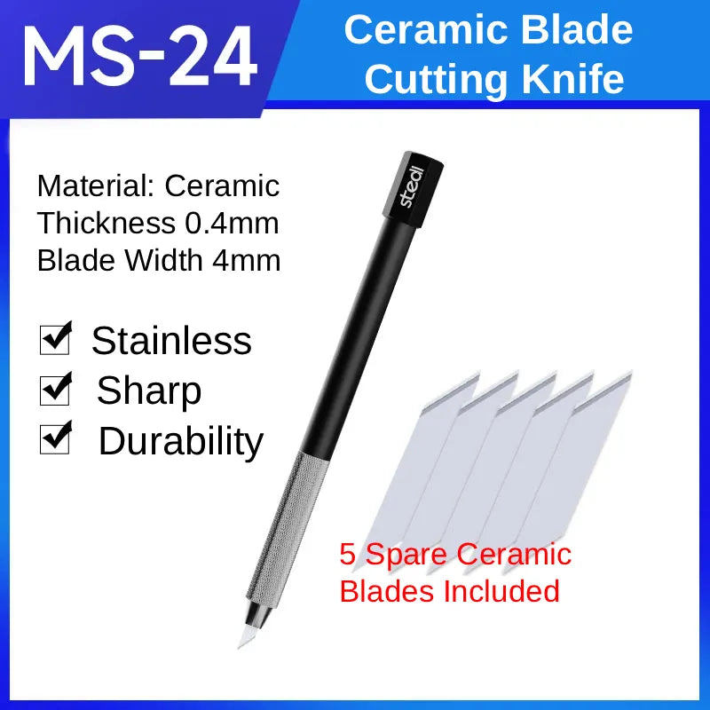 4mm Ceramic Pen Knife Set (with 5 Replacement Blades)