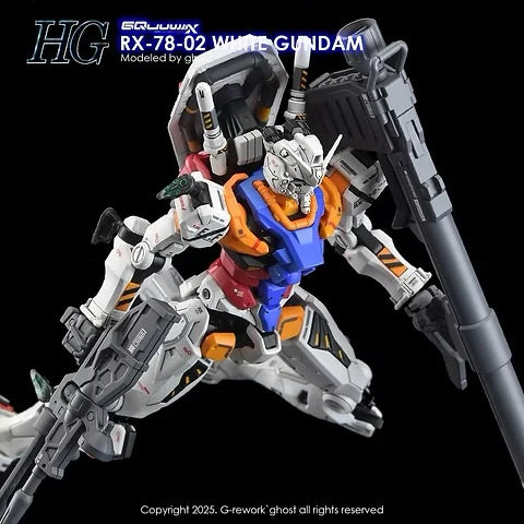 G-rework CUSTOM DECAL [HG] [GQX] WHITE GUNDAM