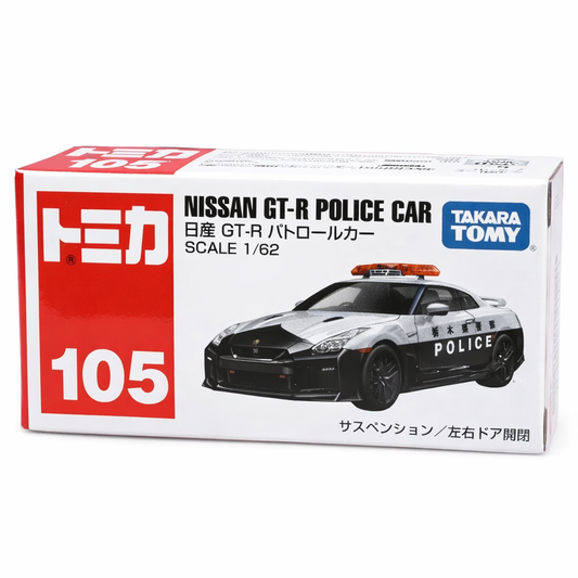 Tomica (Regular) No.105 Nissan GT-R Police Car 1/62 Model Car
