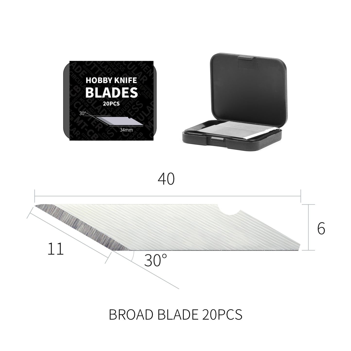 DSPIAE AT-DK Hobby Knife & Blade System – Broad & Narrow Knives + Replacement Blade Packs