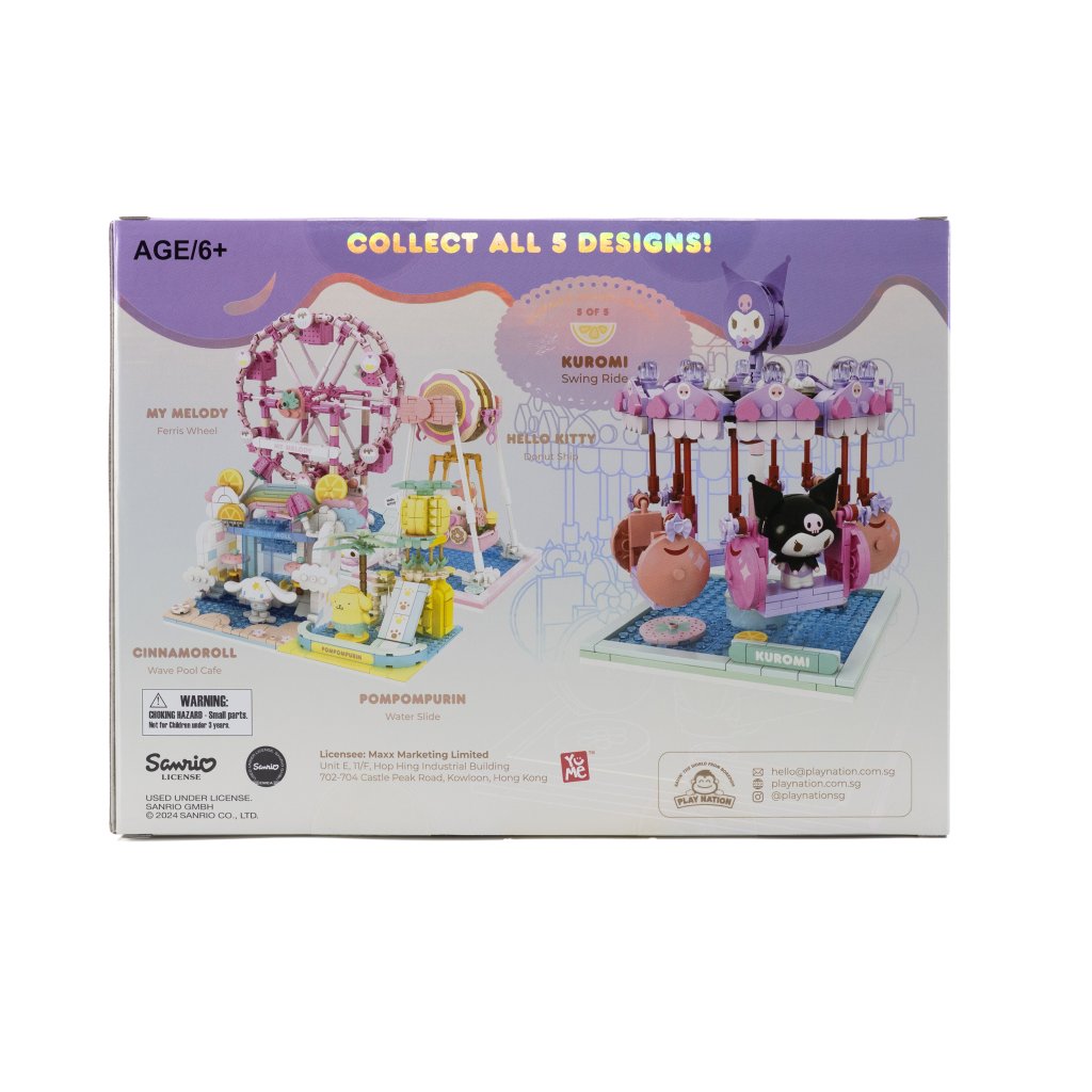 HELLO KITTY - YuMe Blocks Summer Wunderland - Kuromi Swing Ride