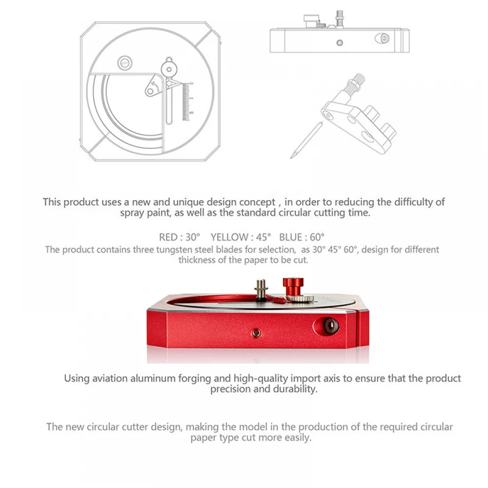 DSPIAE Stepless Adjustment Circular Cutter