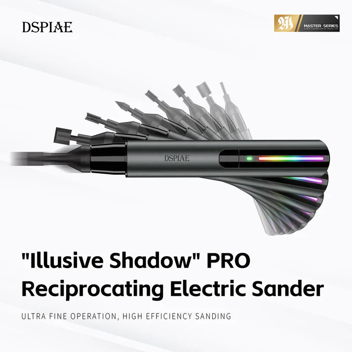 DSPIAE ES-A Pro Electric Sander – Illusive Shadow Edition for Model Sanding Upgraded