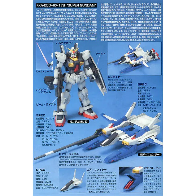 Bandai HGUC 1/144 FXA-05D/RX178 SUPER GUNDAM