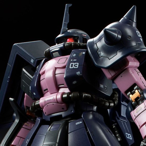 P Bandai RG 1/144 MS-06R-1A Zaku II Black Tri Stars