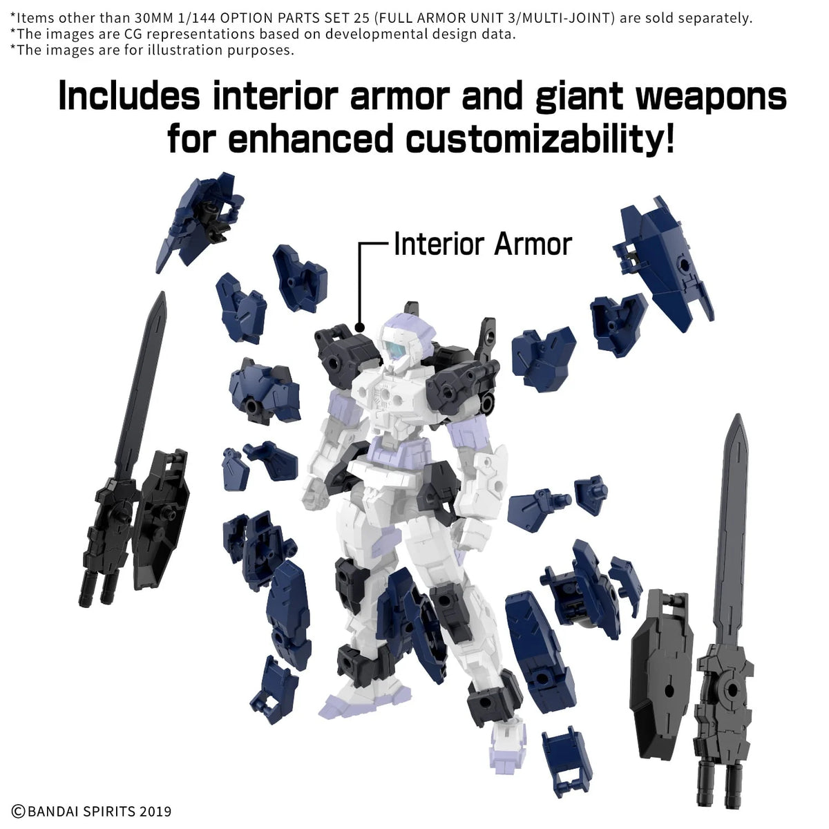 [Pre-Order] 30MM 1/144 Option Parts Set 25 (Full Armor Unit 3/Multi-Joint)