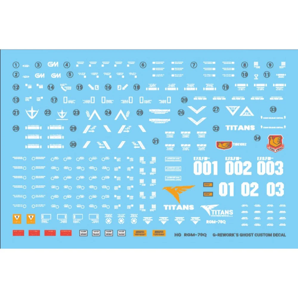 G-REWORK CUSTOM DECAL [HG] GM QUEL