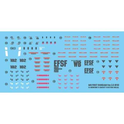 G-rework CUSTOM DECAL [MG] FIRST GUNDAM 3.0 Ver