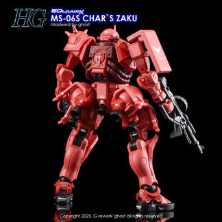 G-rework CUSTOM DECAL [HG] [GQX] CHAR`S ZAKU