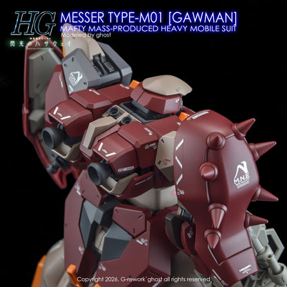 [G-REWORK DECALS] [HG] MESSER TYPE-M01 GAWMAN USE
