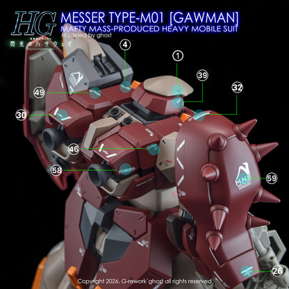 [G-REWORK DECALS] [HG] MESSER TYPE-M01 GAWMAN USE