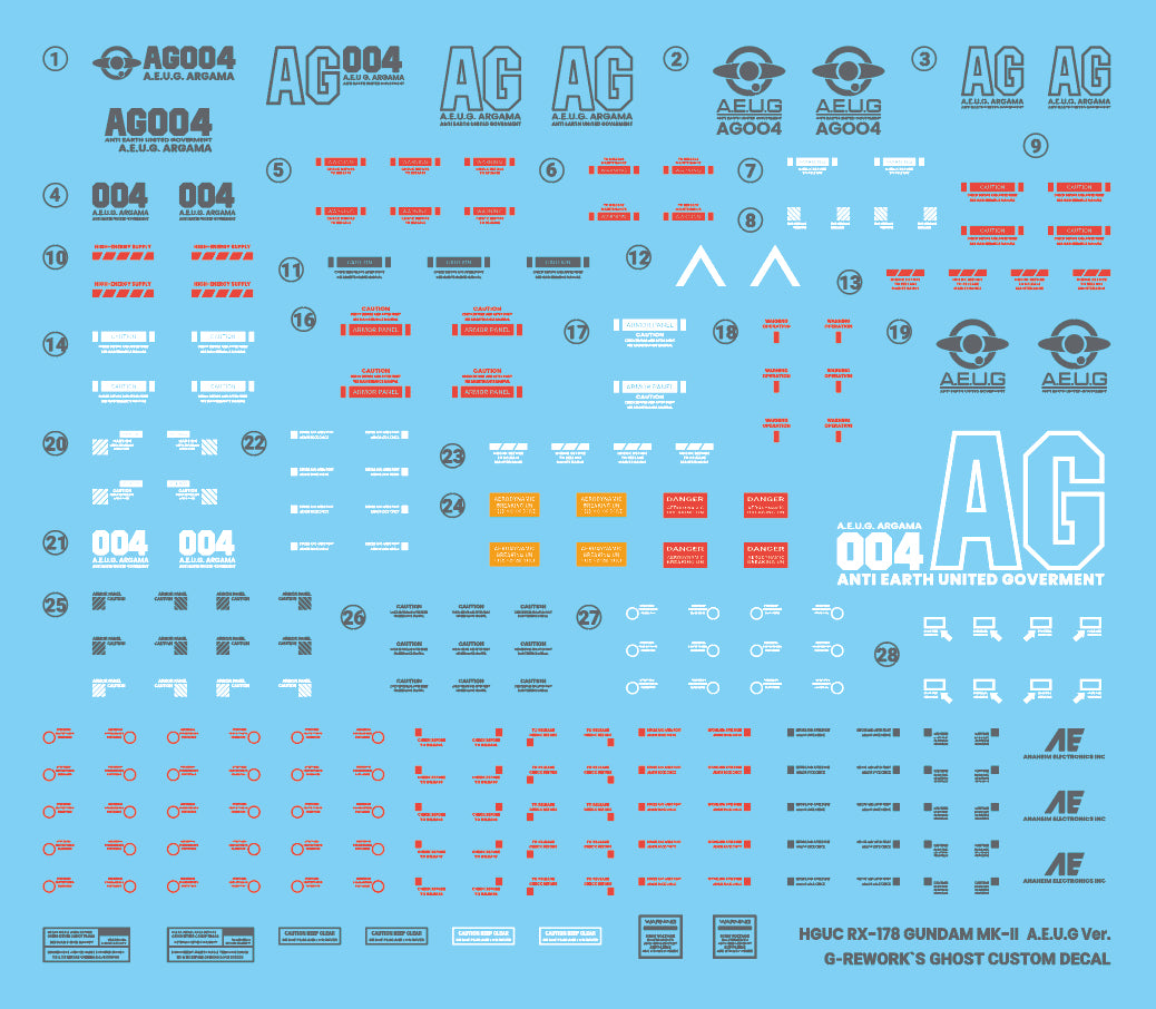 G-rework DECAL [HG] GUNDAM MK-2 (A.E.U.G.)