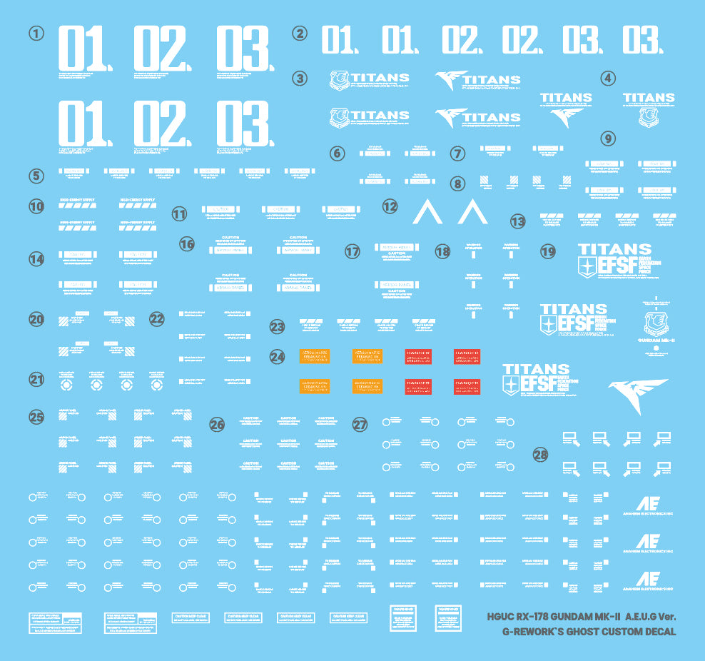G-rework  DECAL [HG] GUNDAM MK-2 (TITANS)