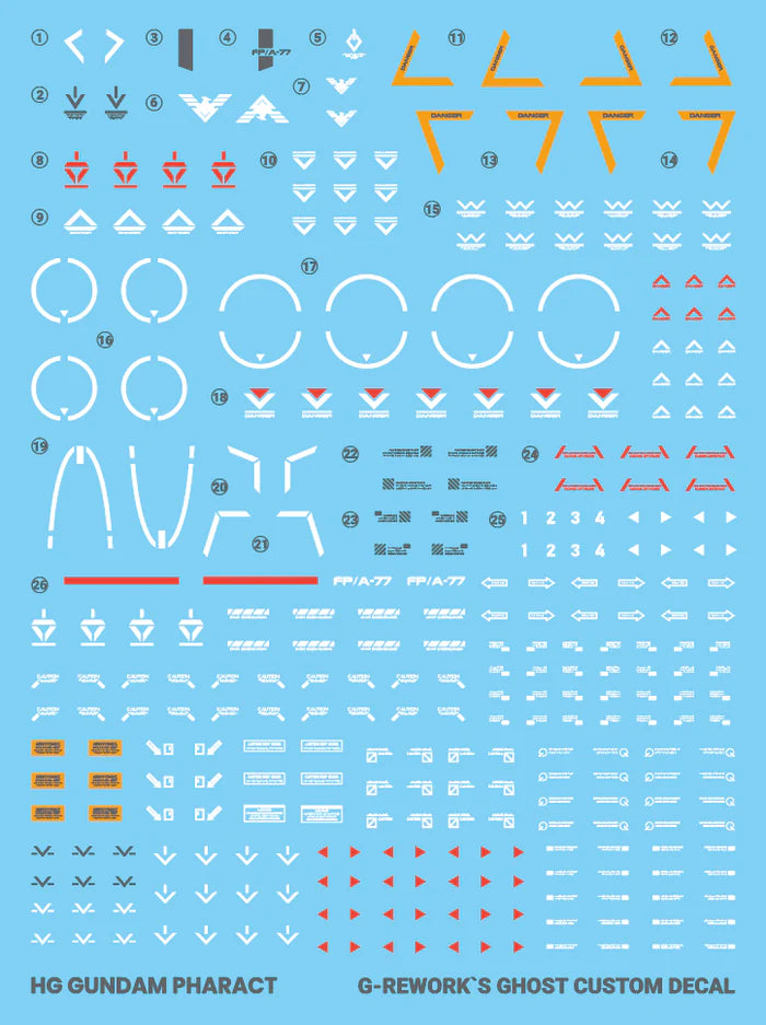 CUSTOM DECAL [HG] (witch from mercury) GUNDAM PHARACT