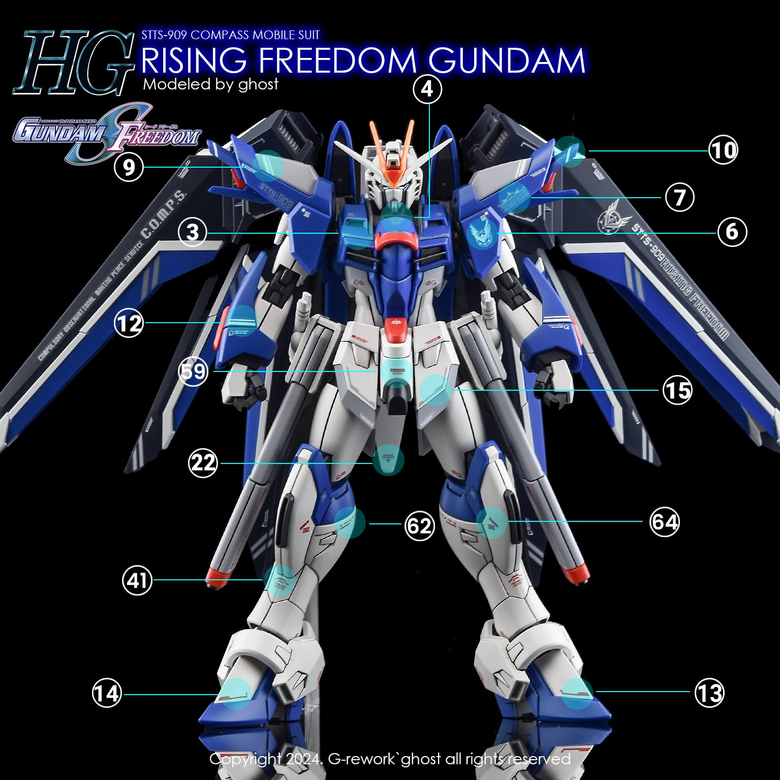 G-rework DECAL [HG] [SEED] RISING FREEDOM GUNDAM