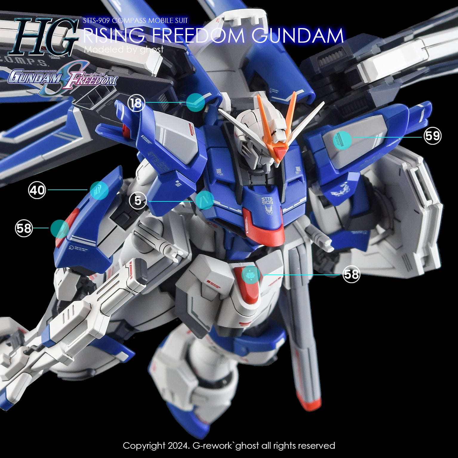 G-rework DECAL [HG] [SEED] RISING FREEDOM GUNDAM