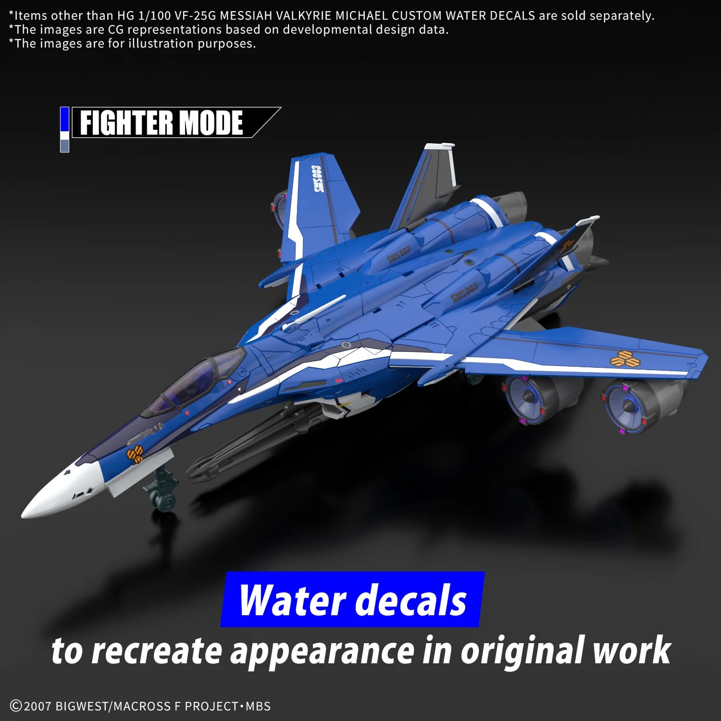 [PRE-ORDER] [DECAL] HG 1/100 Vf-25G Messiah Valkyrie Michael