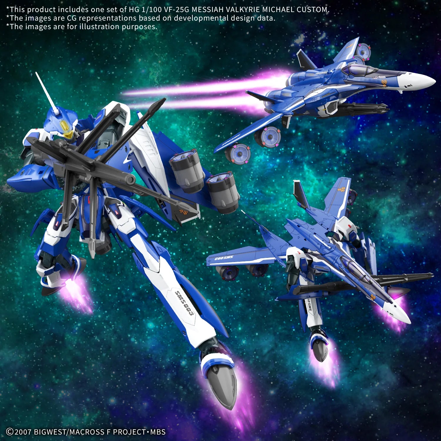 HG 1/100 Vf-25G Messiah Valkyrie Michael Custom