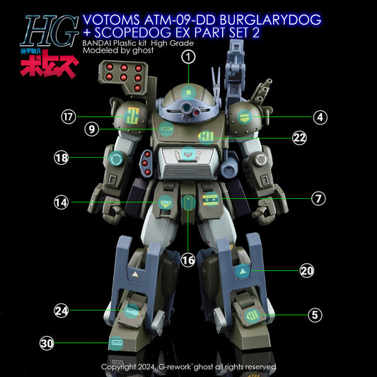 [Pre-order][HG] VOTOMS BURGLARYDOG+SCOPEDOG EX PART SET2