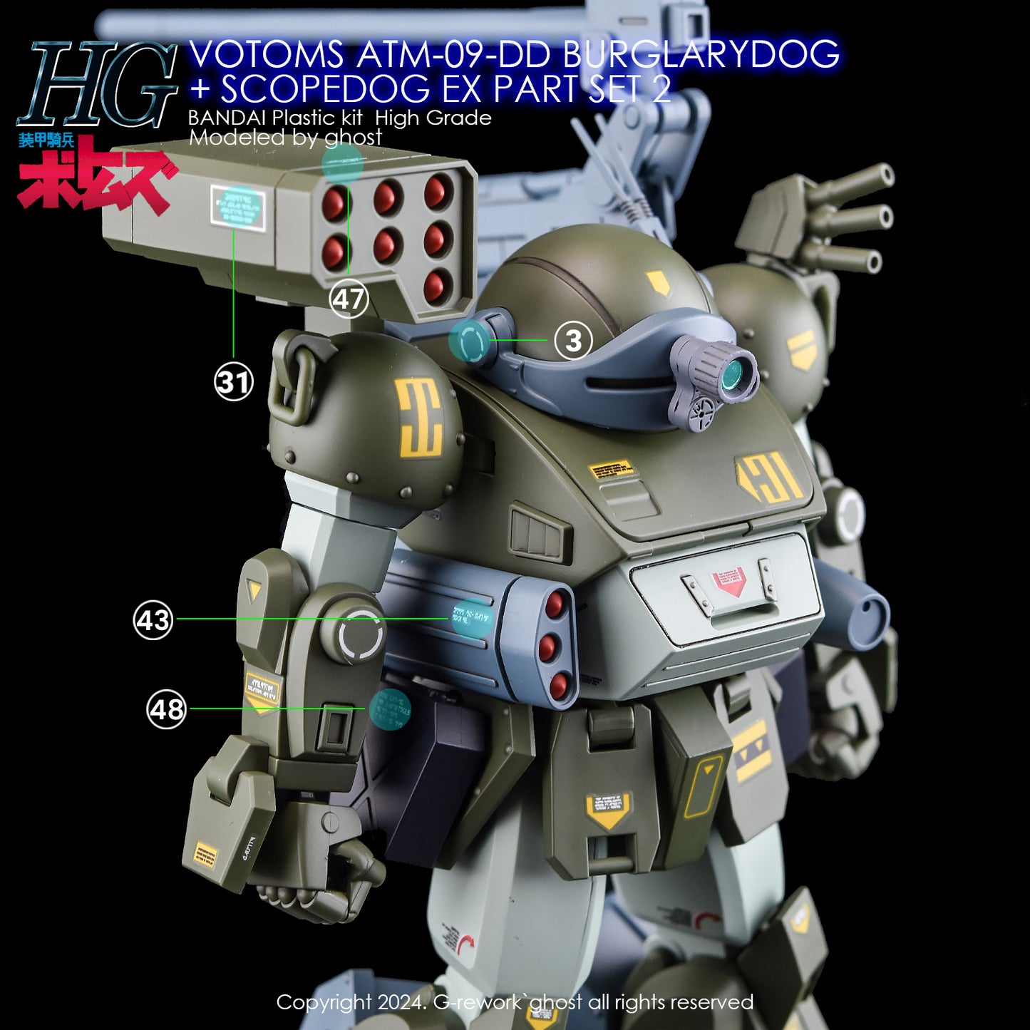 [Pre-order][HG] VOTOMS BURGLARYDOG+SCOPEDOG EX PART SET2