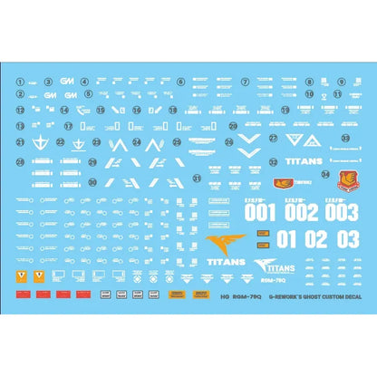 G-REWORK HG RGM-79Q GM Quel Waterslide Decals
