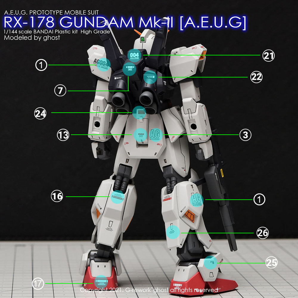 G-rework DECAL [HG] GUNDAM MK-2 (A.E.U.G.)