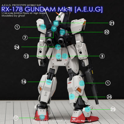 G-rework DECAL [HG] GUNDAM MK-2 (A.E.U.G.)