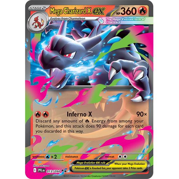 Mega Charizard X ex - 013/094 - Phantasmal Flames