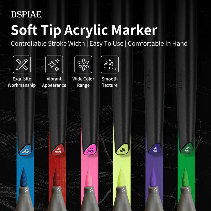 [PRE-ORDER]  DSPIAE MK Eco-friendly Water-based Soft Head Markers with Multi Colors