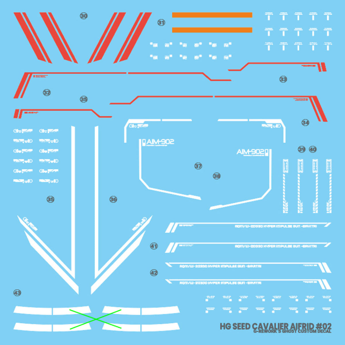 CUSTOM DECAL [HG] [SEED] CAVALIER AFRID