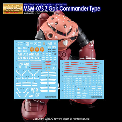 CUSTOM DECAL [MG] Z'Gok Commander Type